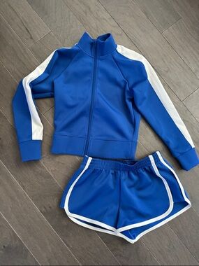 Skims Blue Two-Piece Set with White Trim